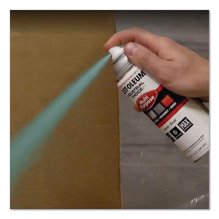 RUST-OLEUM CORPORATION Industrial Choice 1600 System Multi-Purpose Enamel Spray Paint, Gloss Green, 12 oz Aerosol Can, 6/Carton (RST1638830) thumbnail 4