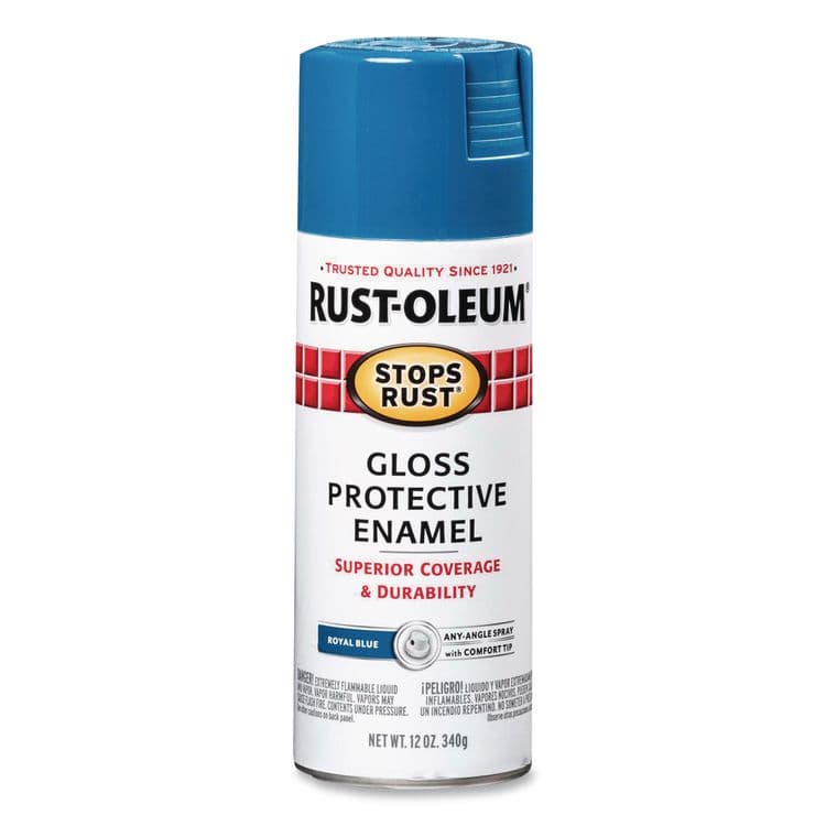 RUST-OLEUM CORPORATION Stops Rust Spray Paint, Gloss Blue, 12 oz Aerosol Can, 6/Carton (RST7727830)