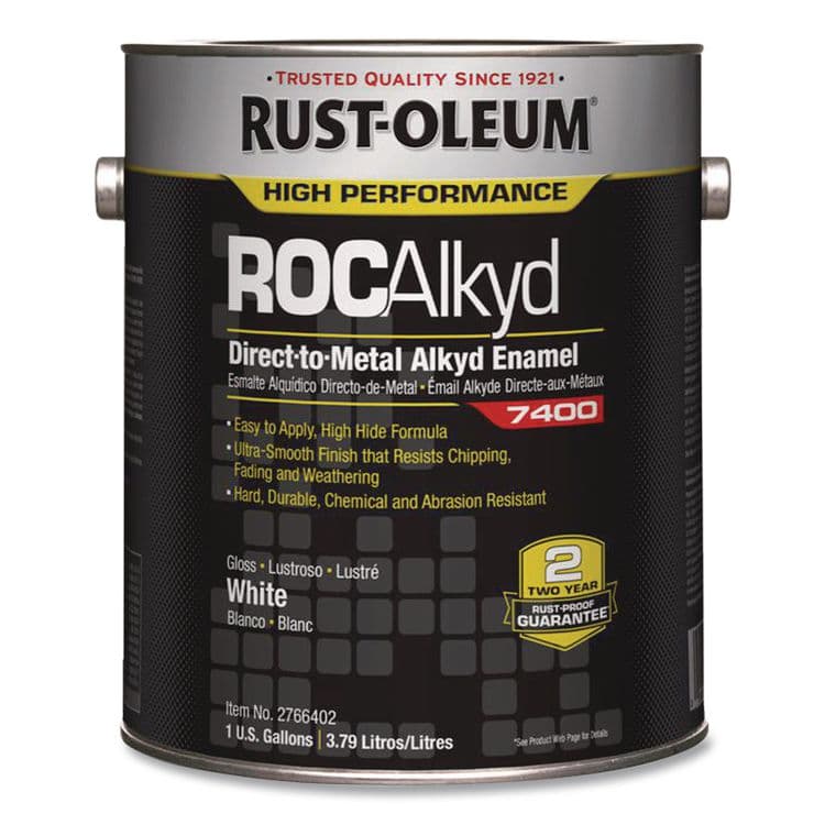 RUST-OLEUM CORPORATION High Performance 7400 System 450 VOC DTM Alkyd Enamel Paint, High Gloss White, 1 gal Bucket/Pail, 2/Carton (RST2766402) thumbnail 3