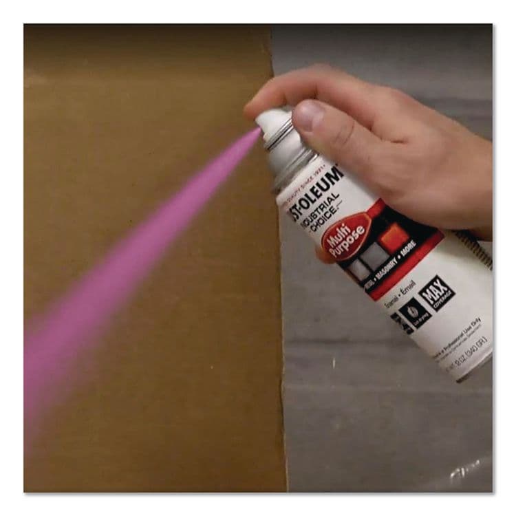 RUST-OLEUM CORPORATION Industrial Choice 1600 System Multi-Purpose Enamel Spray Paint, Gloss Purple, 12 oz Aerosol Can, 6/Carton (RST1670830) thumbnail 4