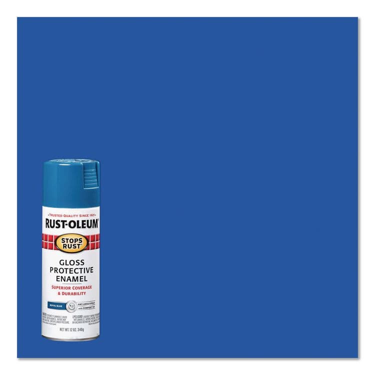 RUST-OLEUM CORPORATION Stops Rust Spray Paint, Gloss Blue, 12 oz Aerosol Can, 6/Carton (RST7727830) thumbnail 3