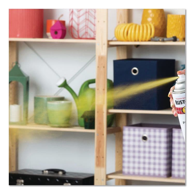 RUST-OLEUM CORPORATION Touch'n Tone Spray Paint, Gloss Yellow, 10 oz Aerosol Can, 6/Carton (RST55272830) thumbnail 4