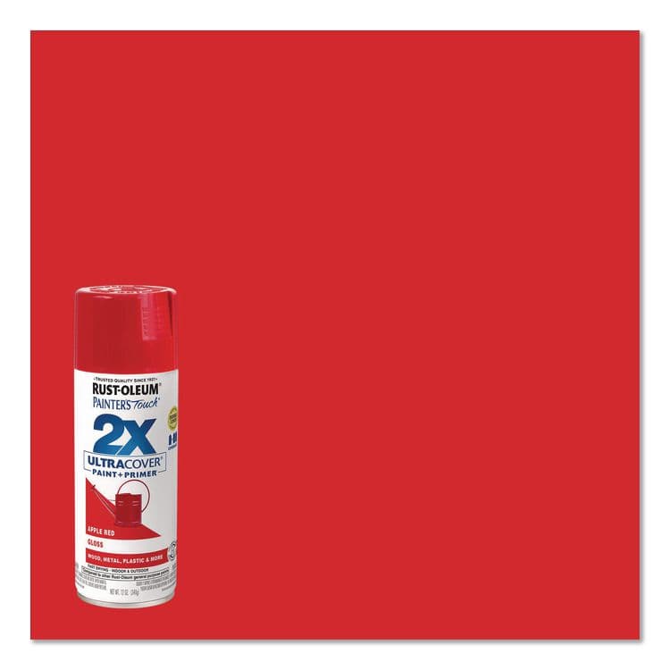 RUST-OLEUM CORPORATION Painter's Touch 2X Ultra Cover Spray Paint, Gloss Apple Red, 12 oz Aerosol Can, 6/Carton (RST334024) thumbnail 3