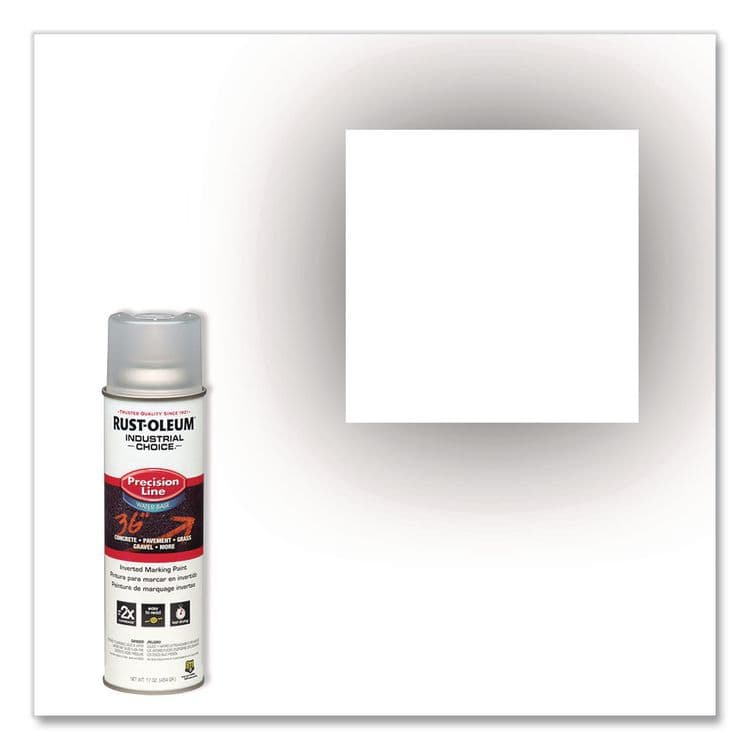 RUST-OLEUM CORPORATION Industrial Choice M1800 System Water-Based Precision Line Marking Paint, Gloss Clear, 17 oz Aerosol Can, 12/Carton (RST1801838) thumbnail 3