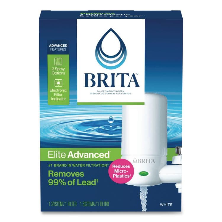 CLOROX SALES CO. Water Faucet Mount Filtration System with 1 Elite Advanced Replacement Filter, White (CLO42201) thumbnail 2