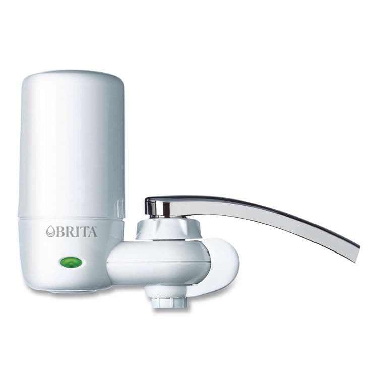 CLOROX SALES CO. Water Faucet Mount Filtration System with 1 Elite Advanced Replacement Filter, White (CLO42201)