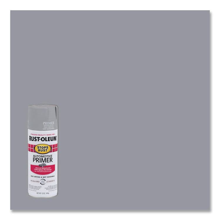 RUST-OLEUM CORPORATION Stops Rust Auto Primer, Flat Gray, 12 oz Aerosol Can, 6/Carton (RST2081830) thumbnail 3
