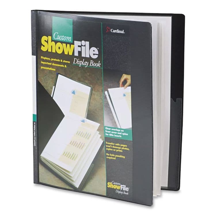 CARDINAL BRANDS . ShowFile Display Book with Custom Cover Pocket, 24 Letter-Size Sleeves, Black (CRD50232) thumbnail 3