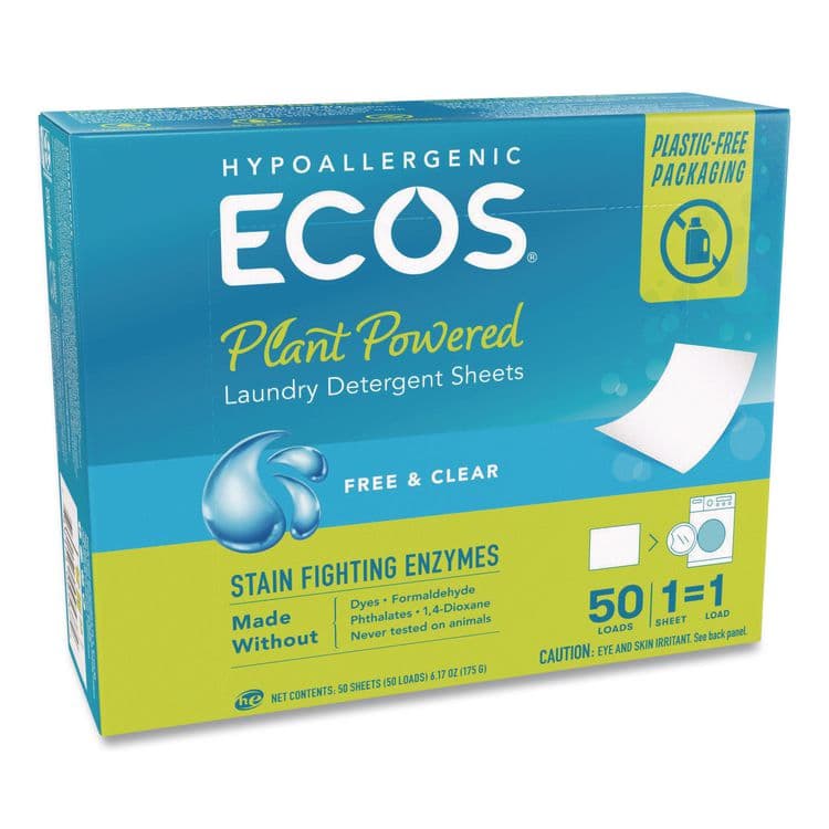 EARTH FRIENDLY PRODUCTS Liquidless Laundry Detergent Sheets, Free and Clear, 50 Sheets/Box (EOP953710EA) thumbnail 3