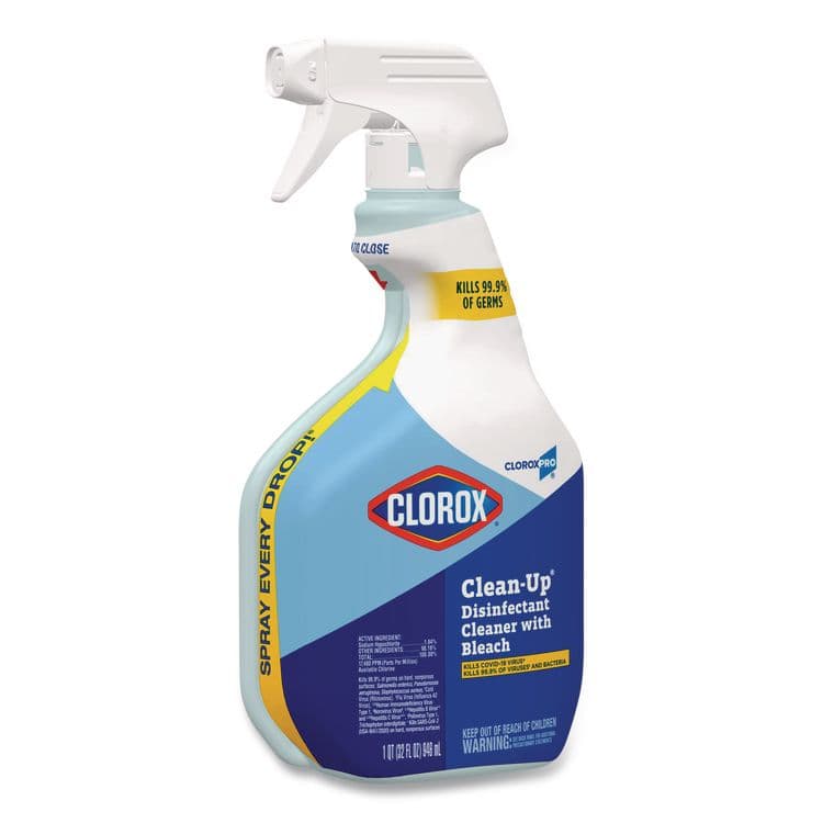 CLOROX SALES CO. CloroxPro Clean-Up Disinfectant Cleaner with Bleach, 32 oz Smart Tube Spray (CLO35417EA) thumbnail 2