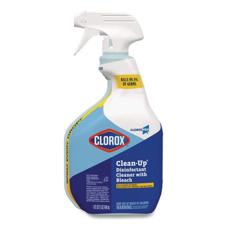 CLOROX SALES CO. CloroxPro Clean-Up Disinfectant Cleaner with Bleach, 32 oz Smart Tube Spray (CLO35417EA)