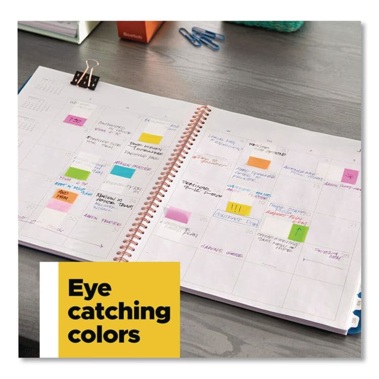 3M/COMMERCIAL TAPE DIV. Small Page Flags in Dispensers, 0.5 x 1.75, Four Colors, 35/Color, 4 Dispensers/Pack (MMM6834AB) thumbnail 4