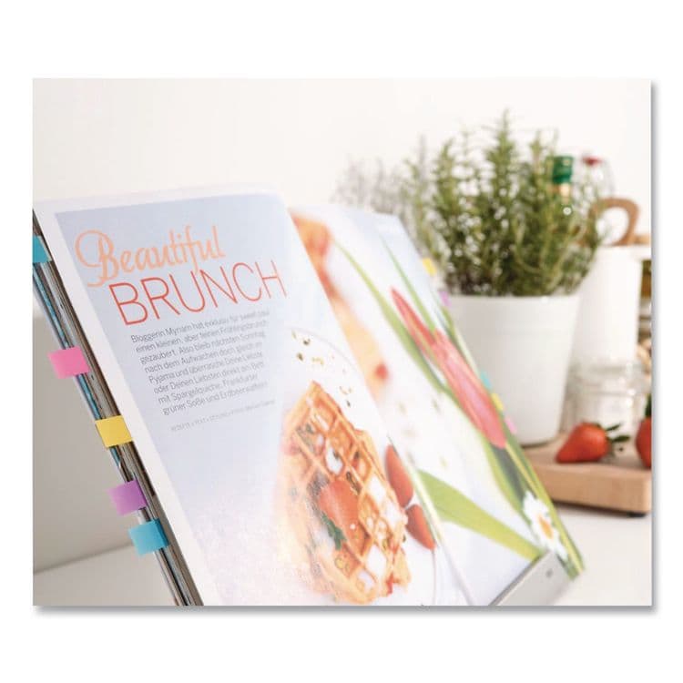 3M/COMMERCIAL TAPE DIV. Highlighting Page Flags, 4 Bright Colors, 0.5 x 1.75, 35/Color, 4 Dispensers/Pack (MMM6834ABX) thumbnail 4