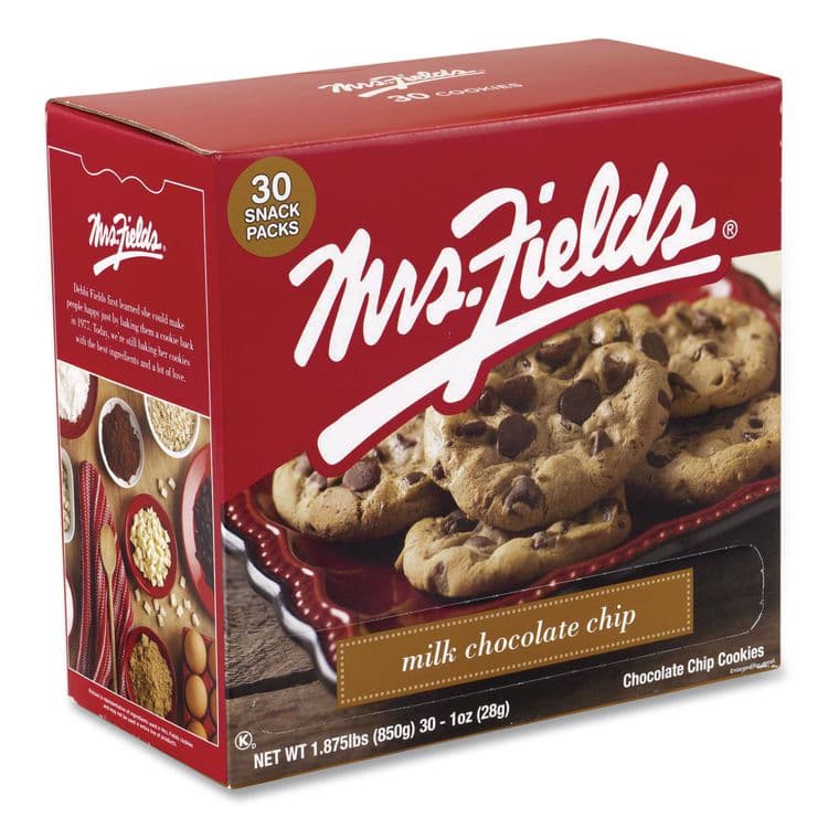 MRS. FIELD'S ORIGINAL COOKIES, . Milk Chocolate Chip Cookies, 1 oz, Indidually Wrapped Pack, 30/Carton (GRR21200009)