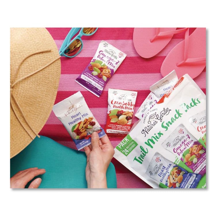 NATURE'S GARDEN Healthy Trail Mix Snack Packs, 1.2 oz Pouch, 24 Pouches/Carton (GRR29400003) thumbnail 3