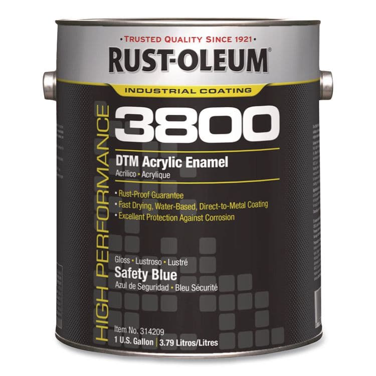 RUST-OLEUM CORPORATION High Performance 3800 System DTM Acrylic Enamel Paint, Gloss Safety Blue, 1 gal Bucket/Pail, 2/Carton (RST314209)