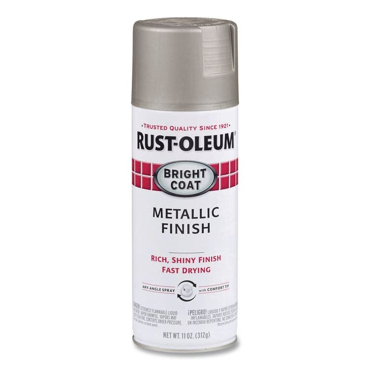 RUST-OLEUM CORPORATION Stops Rust Bright Coat Spray Paint, Metallic Aluminum, 11 oz Aerosol Can, 6/Carton (RST7715830)