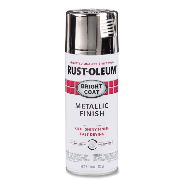 RUST-OLEUM CORPORATION Stops Rust Bright Coat Spray Paint, Gloss Chrome, 11 oz Aerosol Can, 6/Carton (RST7718830)
