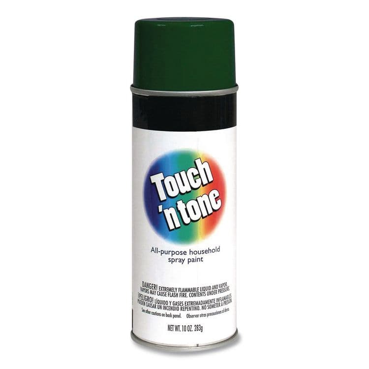 RUST-OLEUM CORPORATION Touch'n Tone Spray Paint, Gloss Hunter Green, 10 oz Aerosol Can, 6/Carton (RST55271830)