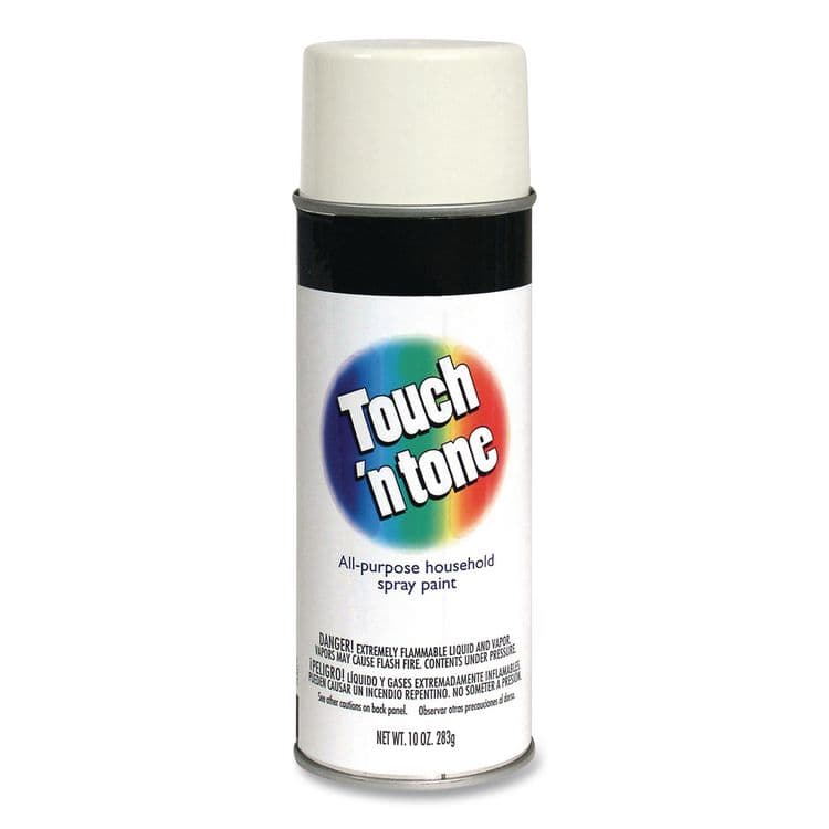 RUST-OLEUM CORPORATION Touch'n Tone Spray Paint, Gloss White, 10 oz Aerosol Can, 6/Carton (RST55274830)