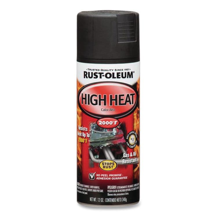RUST-OLEUM CORPORATION Automotive High Heat Enamel Spray Paint, Flat Black, 12 oz Aerosol Can, 6/Carton (RST248903) thumbnail 3