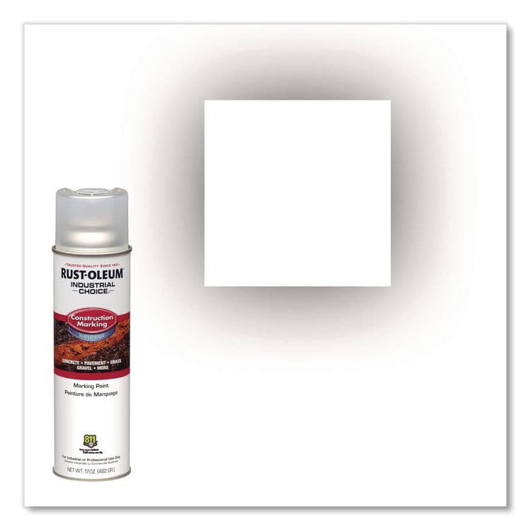 RUST-OLEUM CORPORATION Industrial Choice M1400 System Water-Based Construction Marking Paint, Gloss Clear, 17 oz Aerosol Can, 12/Carton (RST264693) thumbnail 3