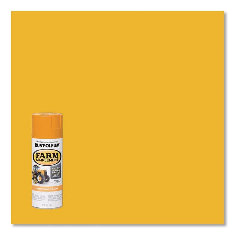 RUST-OLEUM CORPORATION Specialty Farm and Implement Spray Paint, Gloss Caterpillar Yellow, 12 oz Aerosol Can, 6/Carton (RST280140) thumbnail 3