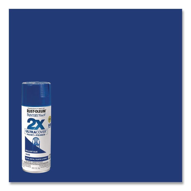 RUST-OLEUM CORPORATION Painter's Touch 2X Ultra Cover Spray Paint, Gloss Brilliant Blue, 12 oz Aerosol Can, 6/Carton (RST334027) thumbnail 3