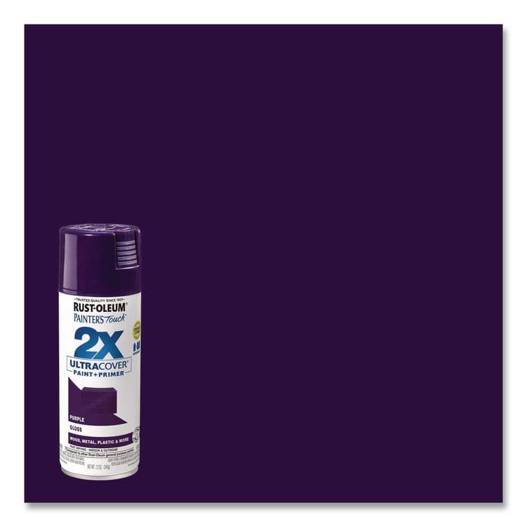 RUST-OLEUM CORPORATION Painter's Touch 2X Ultra Cover Spray Paint, Gloss Purple, 12 oz Aerosol Can, 6/Carton (RST334042) thumbnail 3