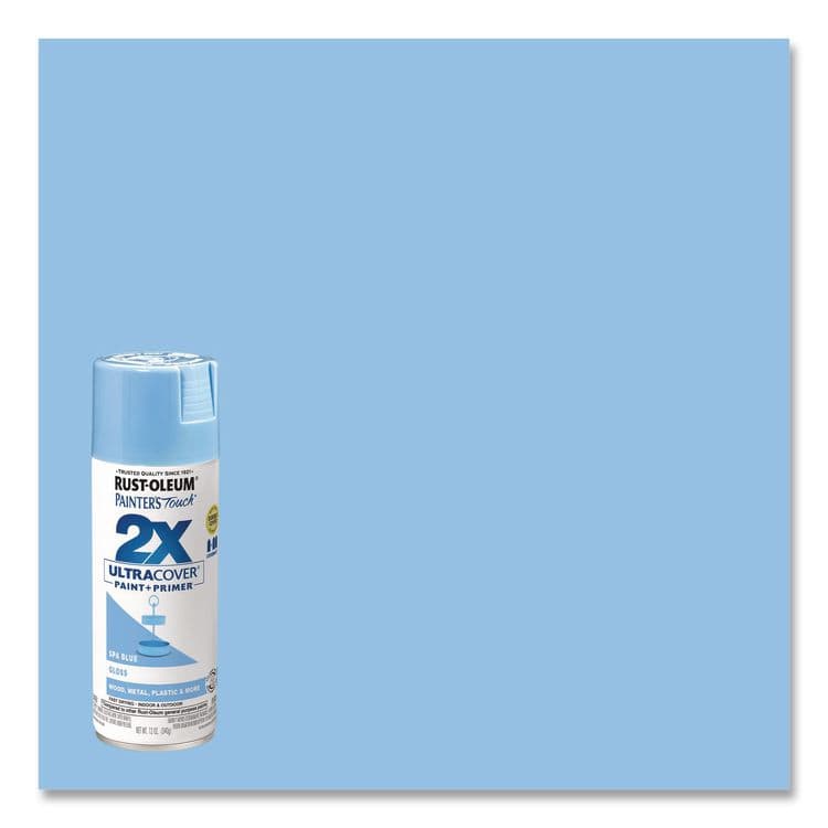 RUST-OLEUM CORPORATION Painter's Touch 2X Ultra Cover Spray Paint, Gloss Spa Blue, 12 oz Aerosol Can, 6/Carton (RST334045) thumbnail 3