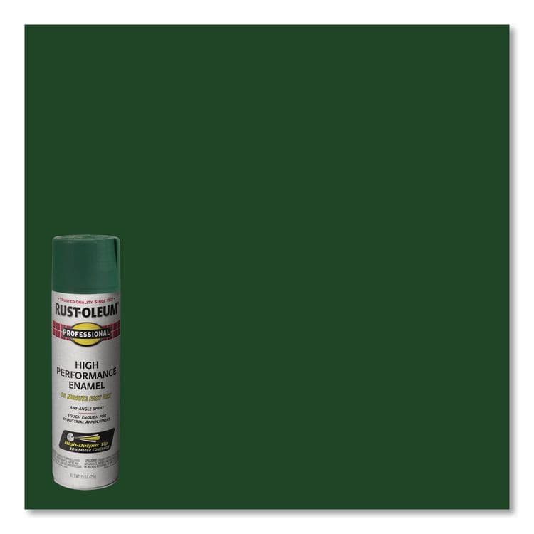 RUST-OLEUM CORPORATION Professional Spray Paint, Gloss Hunter Green, 15 oz Aerosol Can, 6/Carton (RST7538838) thumbnail 3