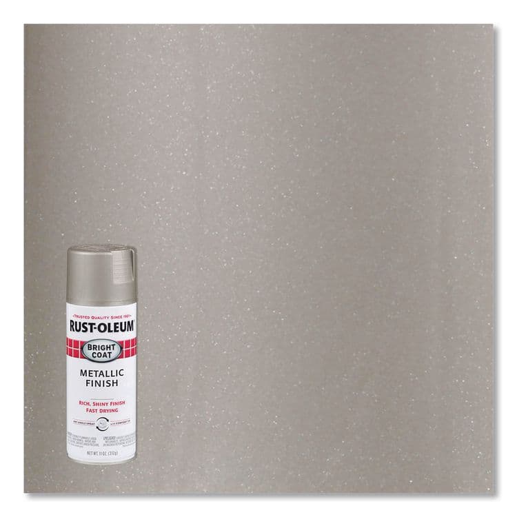 RUST-OLEUM CORPORATION Stops Rust Bright Coat Spray Paint, Metallic Aluminum, 11 oz Aerosol Can, 6/Carton (RST7715830) thumbnail 3