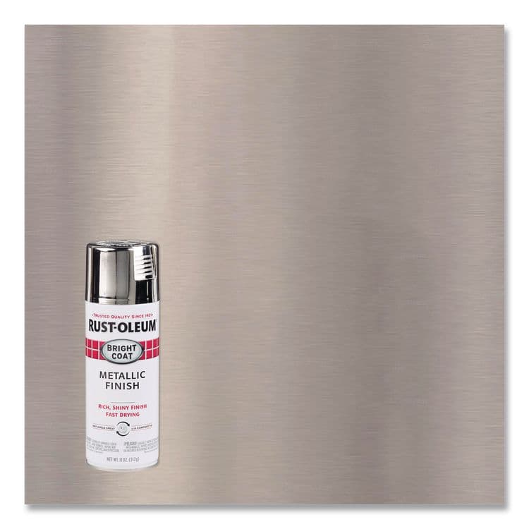 RUST-OLEUM CORPORATION Stops Rust Bright Coat Spray Paint, Gloss Chrome, 11 oz Aerosol Can, 6/Carton (RST7718830) thumbnail 3