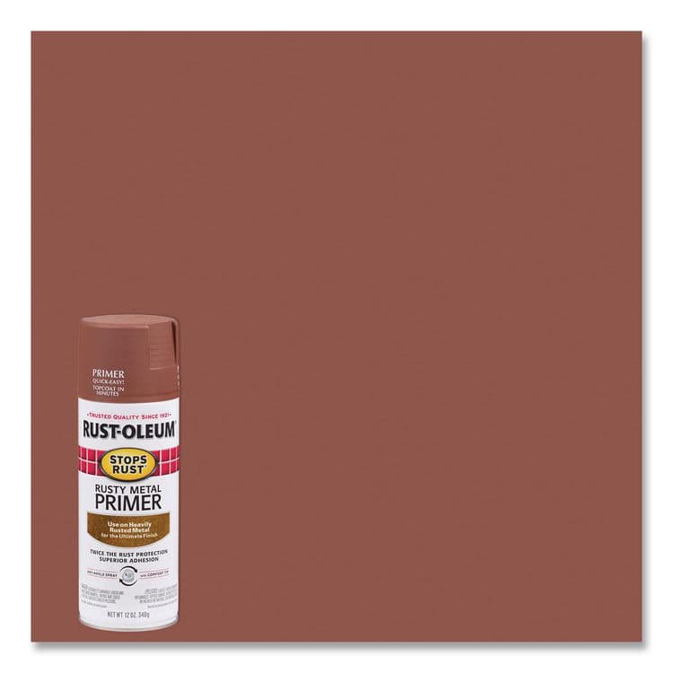 RUST-OLEUM CORPORATION Stops Rust Spray Paint, Flat Rusty Metal, 12 oz Aerosol Can, 6/Carton (RST7769830) thumbnail 3