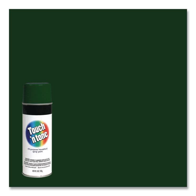 RUST-OLEUM CORPORATION Touch'n Tone Spray Paint, Gloss Hunter Green, 10 oz Aerosol Can, 6/Carton (RST55271830) thumbnail 3