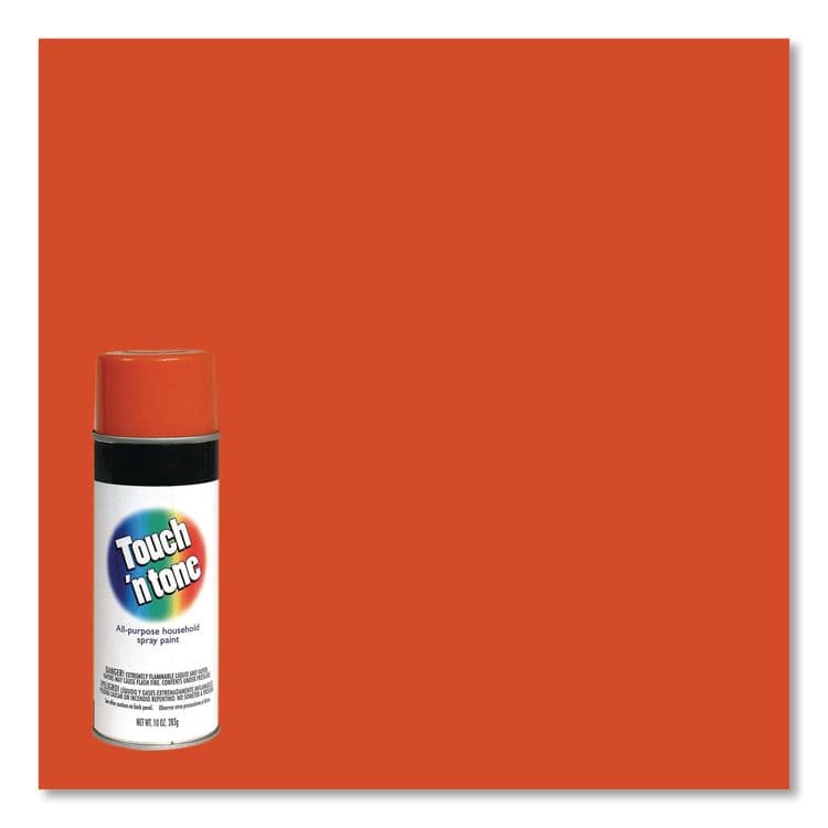 RUST-OLEUM CORPORATION Touch'n Tone Spray Paint, Gloss Orange, 10 oz Aerosol Can, 6/Carton (RST55283830) thumbnail 3