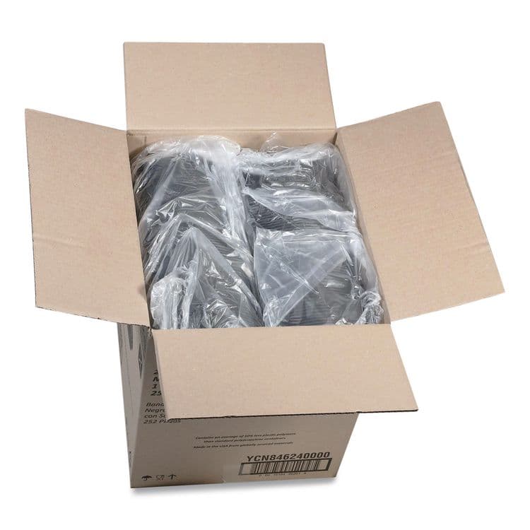 PACTIV EVERGREEN CORPORATION EarthChoice MealMaster Container, 24 oz, 8.12 x 6.5 x 1.5, Black, Plastic, 252/Carton (PCTYCN8462400) thumbnail 2