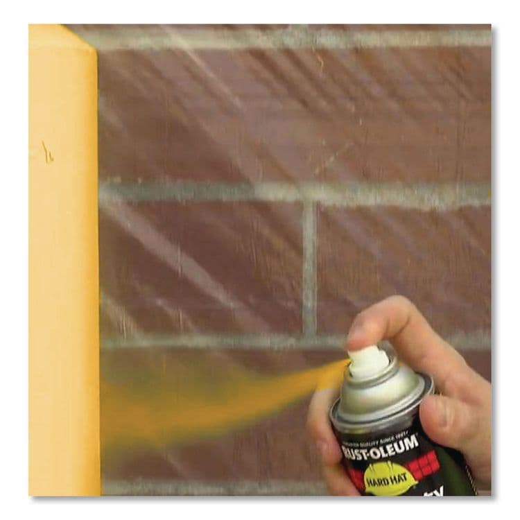 RUST-OLEUM CORPORATION Hard Hat High Performance V2100 System Rust Preventive Enamel Spray Paint, Gloss Industrial Yellow, 15 oz Aerosol Can, 6/CT (RSTV2147838) thumbnail 4
