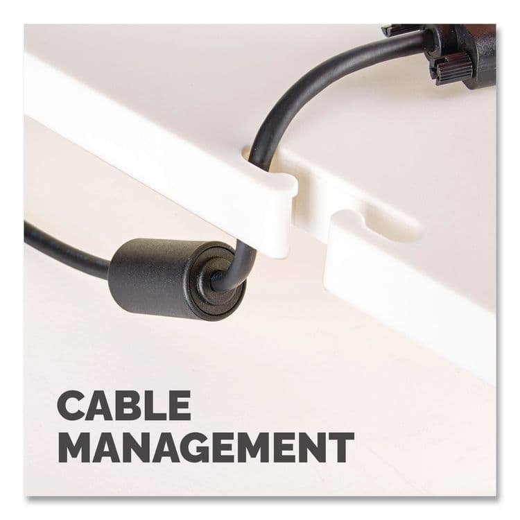 FELLOWES MFG. CO. Standard Monitor Riser, For 21" Monitors, 13.38" x 13.63" x 2" to 4", Platinum/Graphite, Supports 60 lbs (FEL91712) thumbnail 2