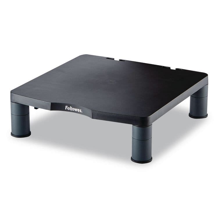 FELLOWES MFG. CO. Standard Monitor Riser, 13.38" x 13.63" x 2" to 4", Graphite, Supports 60 lbs (FEL9169301)