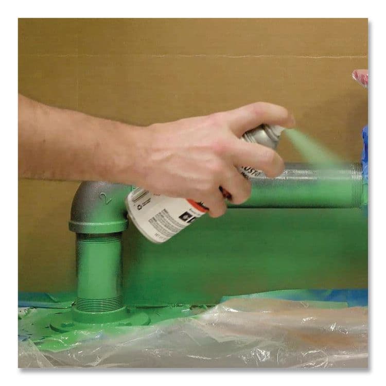 RUST-OLEUM CORPORATION Industrial Choice RB1600 System Epoxy Spray, Gloss Green Rebar, 12 oz Aerosol Can, 6/Carton (RST261937) thumbnail 4