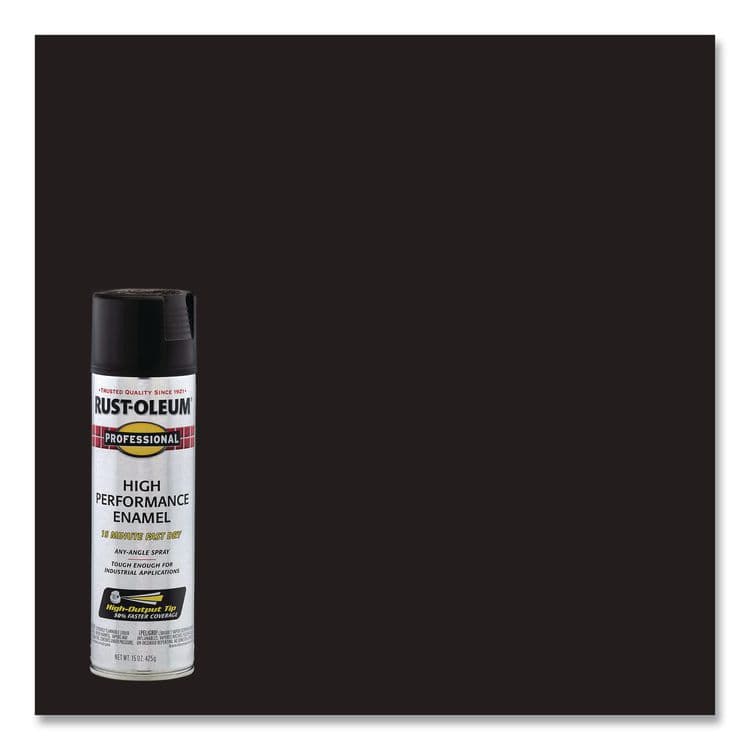 RUST-OLEUM CORPORATION Professional Spray Paint, Flat Black, 15 oz Aerosol Can, 6/Carton (RST7578838CT) thumbnail 3