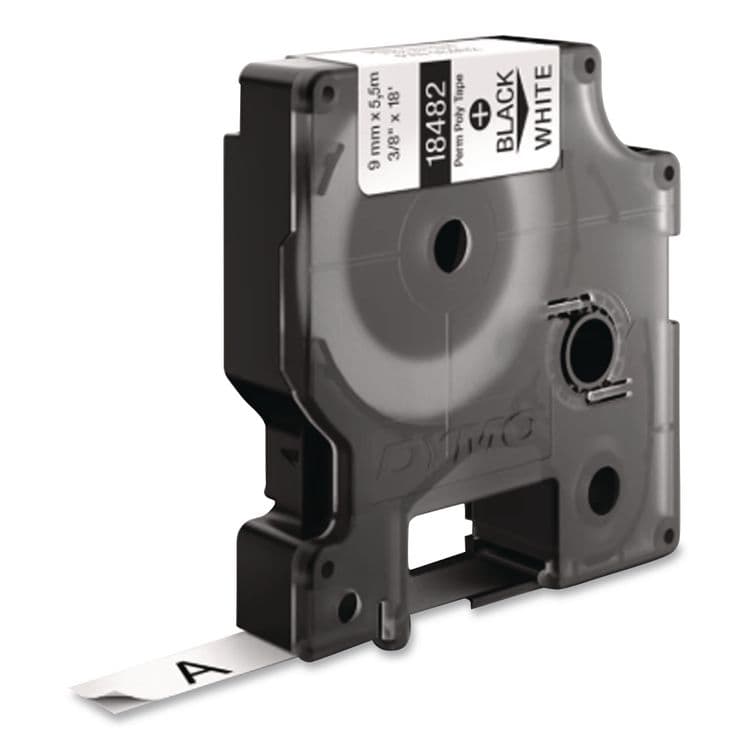DYMO Rhino Permanent Poly Industrial Label Tape, 0.37" x 18 ft, White/Black Print (DYM18482) thumbnail 4