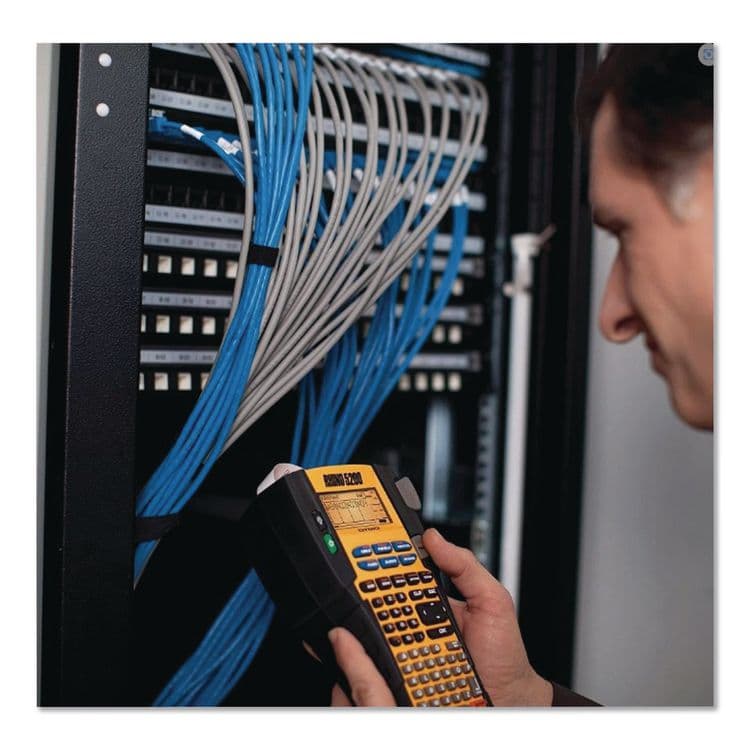 DYMO Rhino Flexible Nylon Industrial Label Tape, 0.5" x 11.5 ft, White/Black Print (DYM18488) thumbnail 4