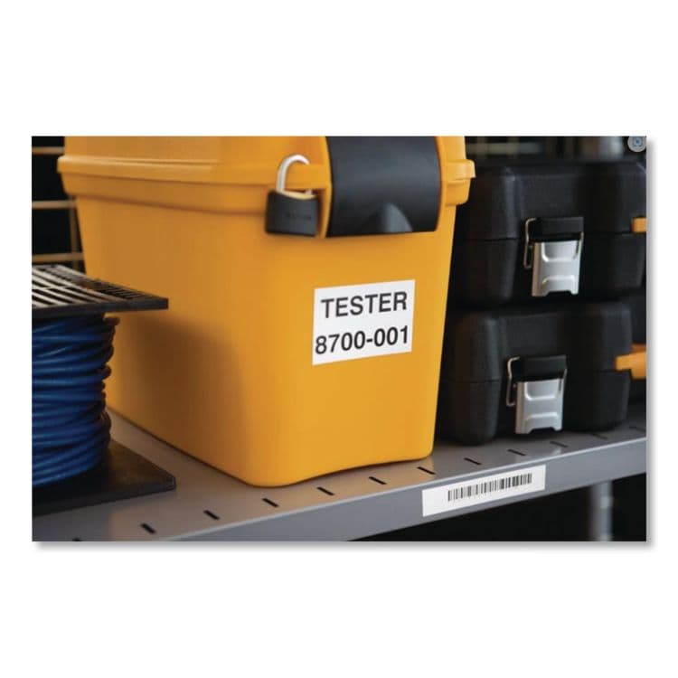 DYMO XTL All-Purpose Vinyl Labels, 2" x 24.6 ft, Black on White (DYM1868755) thumbnail 4