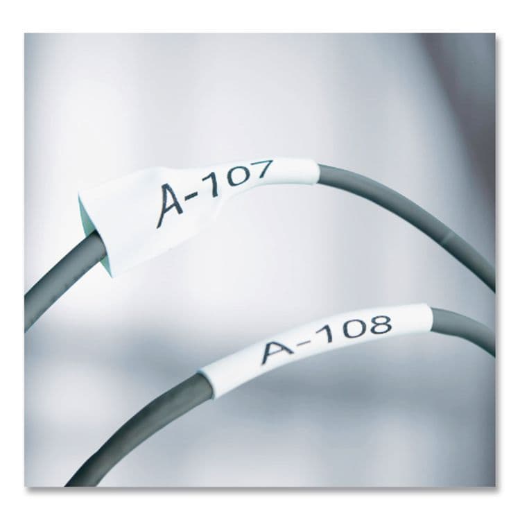 DYMO Rhino Heat Shrink Tubes Industrial Label Tape, 0.75" x 5 ft, White/Black Print (DYM18057) thumbnail 4