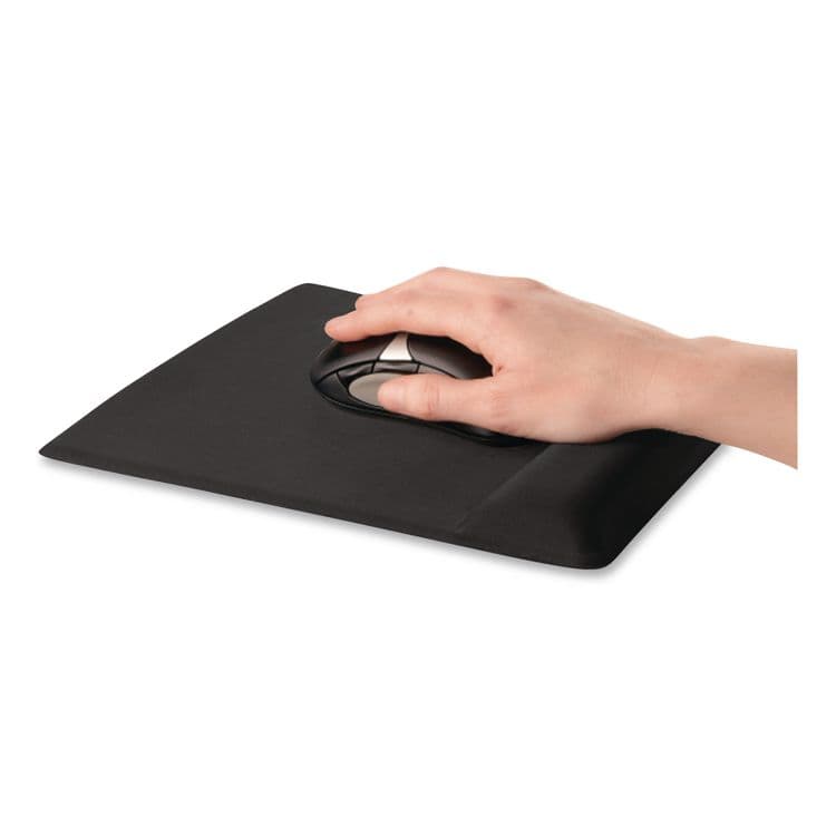 FELLOWES MFG. CO. Memory Foam Wrist Support with Attached Mouse Pad, 8.25 x 9.87, Graphite (FEL9184001) thumbnail 4