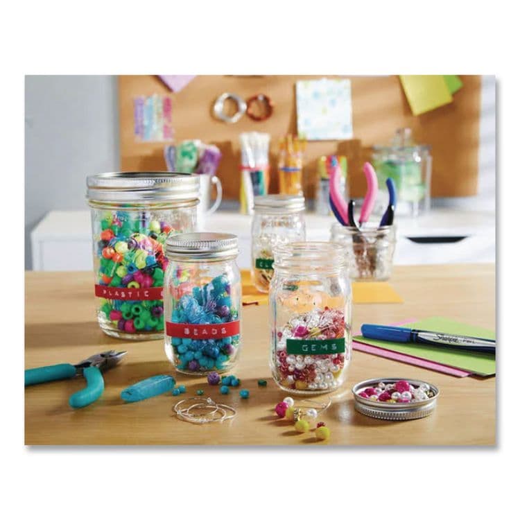 DYMO Self-Adhesive Glossy Labeling Tape for Embossers, 0.37" x 12 ft Roll, Red (DYM520102) thumbnail 3