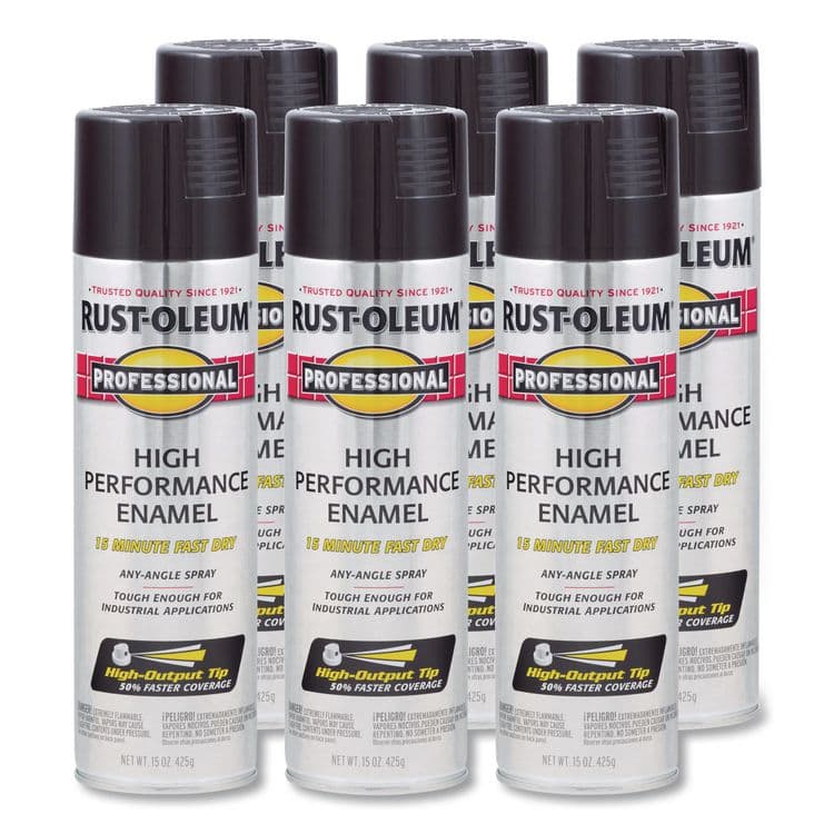 RUST-OLEUM CORPORATION Professional Spray Paint, Gloss Gray, 15 oz Aerosol Can, 6/Carton (RST7579838CT)