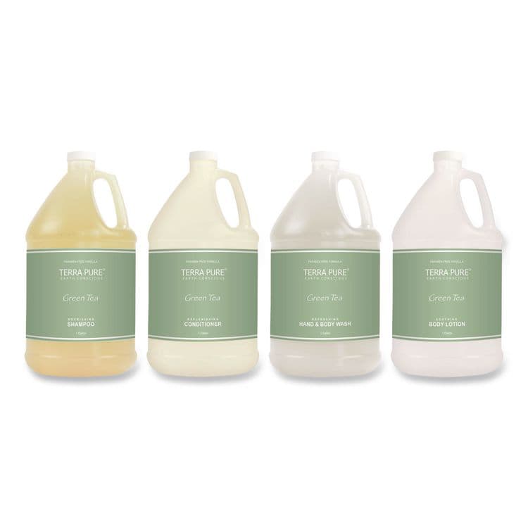 DIVERSIFIED HOSPITALITY SOLUTIONS, LTD. Terra Pure Body Wash Gallon, Green Tea Lemongrass Scent, 1 gal Bottle (DHS002294EA) thumbnail 4